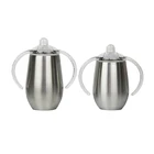 8oz/14oz Double Wall Vacuum Insulated 304 Stainless Steel Children Baby Sippy Cup Mug Tumbler for Water and Milk