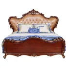 explosive models AJJ FN31 luxury european leather bed wooden furniture wood wood carving bedroom furniture beds