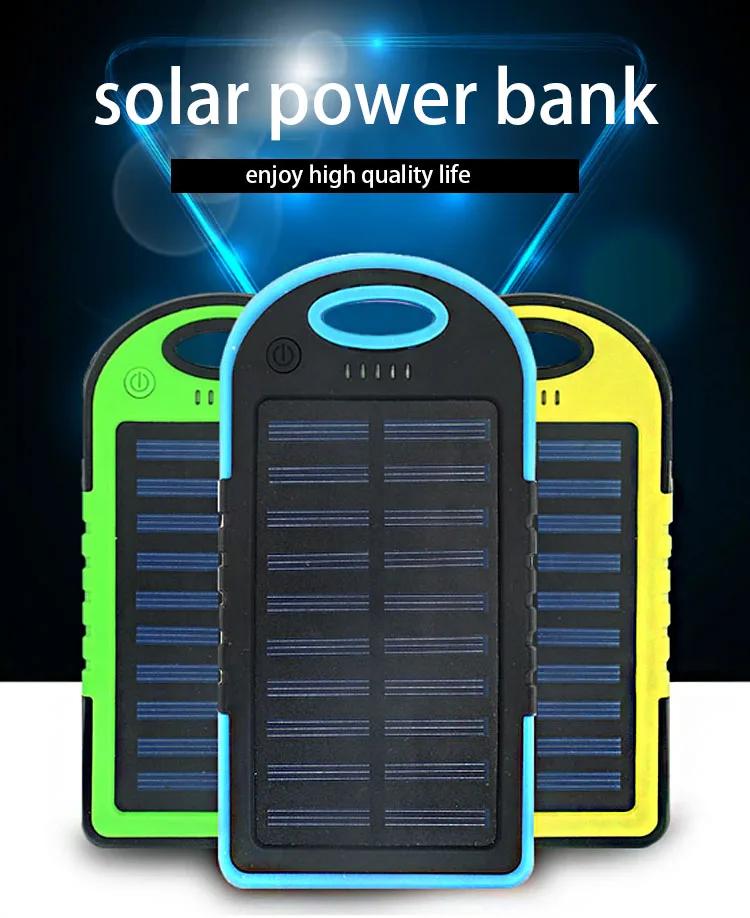Universal 4000mAh Dual USB waterproof shockproof Dustproof portable Charger powerbank External Panel Battery Solar power bank - ANKUX.COM
