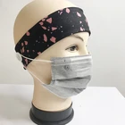 Outdoor Sports Hair Band HairBand Custom Print Headband With Button for mask Prevent Ear Strain