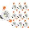 Uitar Bright Cob 9w 12w 15w 18w 21w Recessed Dimmable Led Down Lights Warm/cool White