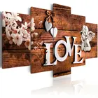 Wall Art Canvas Oil Painting Abstract Scenery Wallpaper Custom Decoration Living Room 5 Panel Flower Portrait Print Picture