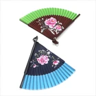 Fan Fan Hand Folding Fan Multicolored Promotional Customised Bamboo Fold Hand Held Fan Wholesale