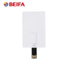 8gb White Card Shape Data Memory USB Flash Drive With Large Area Logo printed