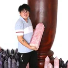 wholesale bulk natural raw gemstone polished rose quartz crystal points wand