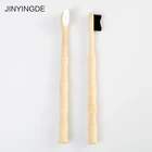 Private Label Reusable Bamboo Wood Soft Nylon Bristles Hair Teeth Cleaning Toothbrush