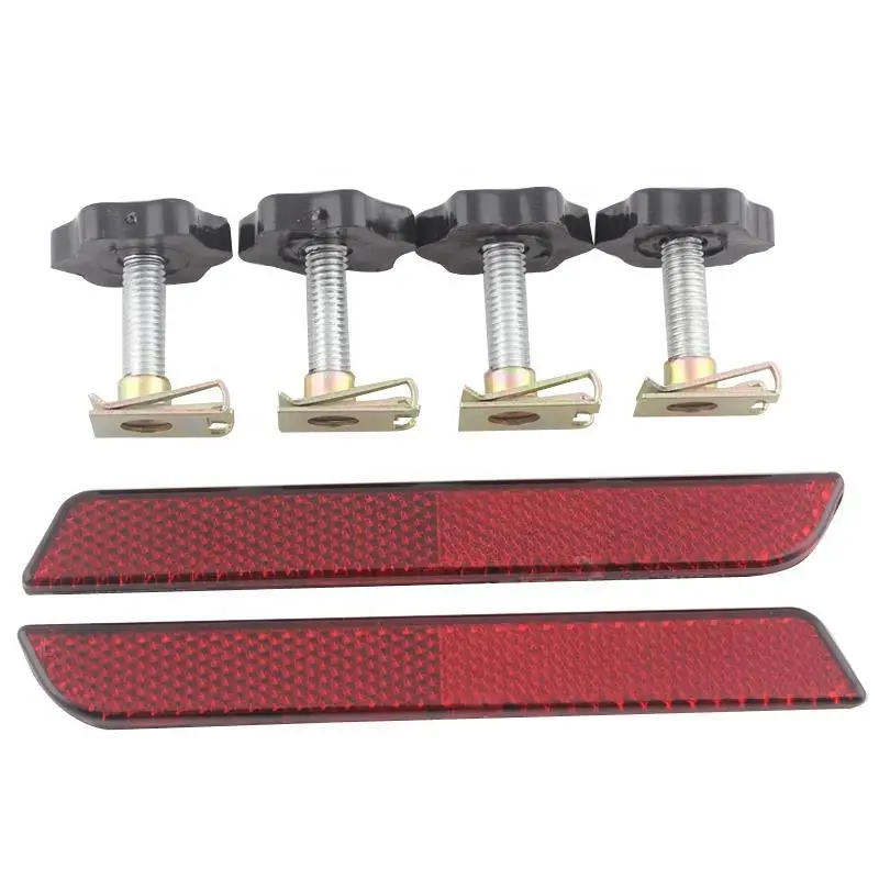 Hard Saddlebags Red Side Visibility Reflectors+Theft Deterrent Locks Fit For Harley