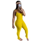European and American one piece bodycon jumpsuit pleated jumpsuit sleeveless bodysuit