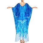 Loose Plus Size Swimwear Bikini Cover Up Batwing Sleeve Beach Kaftan Dress