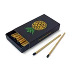 Custom Colored Head Candle Packaging Box Wooden Gift Matches