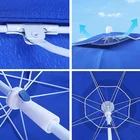 Anti UV extra large blue garden parasol outdoor beach umbrella 210 cm with carry bag