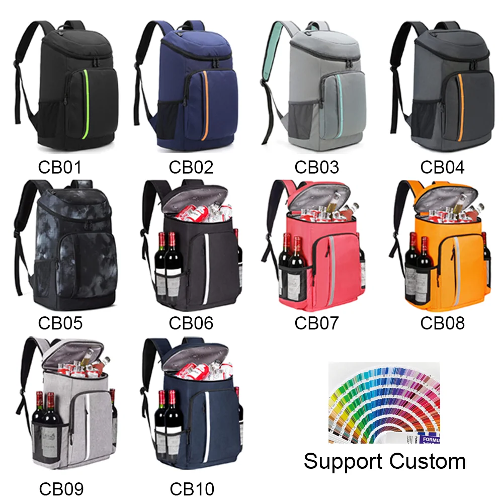 Portable custom logo cooler backpack 30 cans travel lightweight picnic insulated backpack cooler bag leak-proof cooler food box Portable custom logo cooler backpack 30 cans travel lightweight picnic insulated backpack cooler bag leak-proof cooler food box