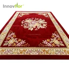 Home Used Top Quality Royal Blue Art Plain Silk 3d Printed Luxury Carpet For Living Room