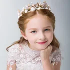 Cute rhinestone hair accessories with Real shells head crowns birthday Party tiaras Gift for Girls /kids