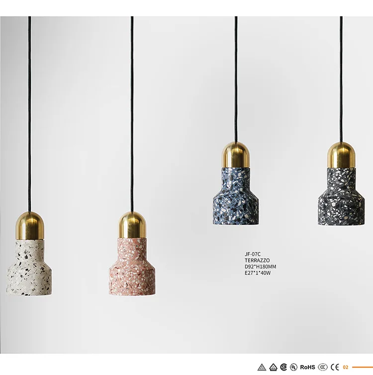 Modern Nordic style terrazzo pendant lamp home decoration