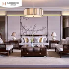NEODIKO HeQi sofas Chinese style wooden Fabric sofa set living room sofas home furniture