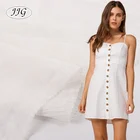 New fashion woven plain dyed twist crepe natural fabric linen for dress
