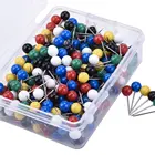Plastic Round Head Steel Point Push Pins DIY Map Thumb Tacks Pin Office School Supplies