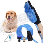 2-In-1 Cat Dog Pet massage glove,pet hair remover glove pet grooming glove