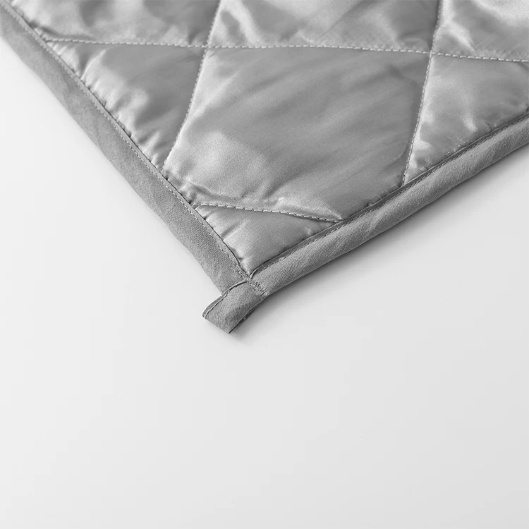 New Arrived Grey Gravity Therapy Blanket Super Cozy Satin Adult Weighted Blanket