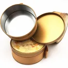 Luxury Gold Tin Metal Gift Box With Ribbon