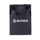 Custom Luxury Touch Paper Shopping Bag With Black Cotton Handle