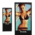 55 inch lcd led multi touch screen Remote release floor stand digital signage media player
