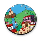PVC 3D embossment custom shape Fridge magnet for tourist souvenir