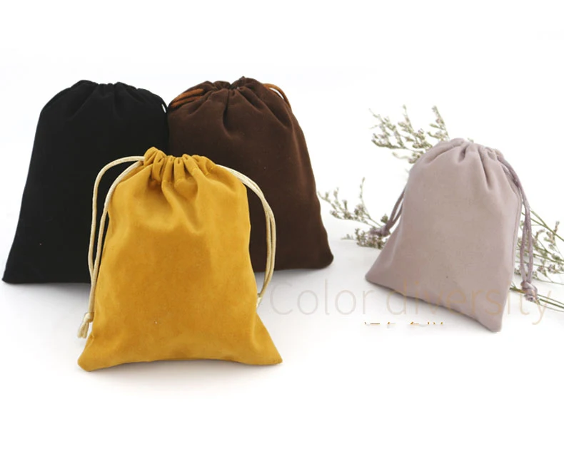 supplier wholesale custom gift pouch drawstring velvet flannel