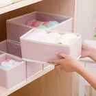 6PCS/Set underwear Bras drawer organizer Foldable Wardrobe drawer nonwoven socks storage box