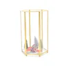 Supply golden luxury and cheap flower clay vase ^^** Wholesale flower insert long stem martini glass vase