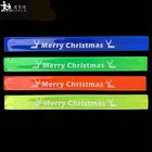 30CM Christmas Reflective Wristband snap bracelets slap wrap armband for running bicycle riding safety visibility use