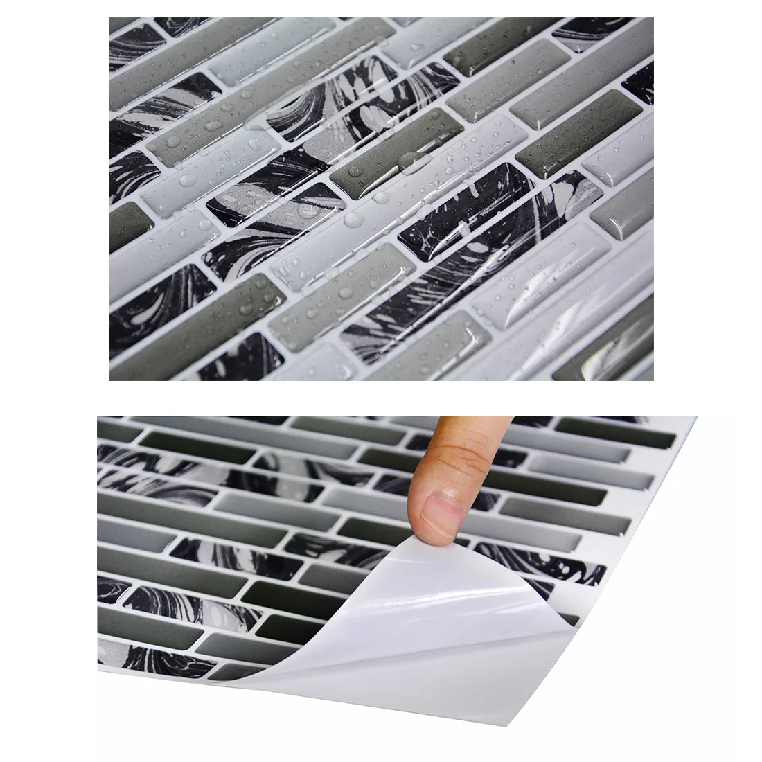 RV Decoration Peel and Stick Vinyl Wall Tiles Stickers for  Kitchen Bathroom Apartment Interior