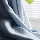 Woven New Design Curtain New Design 2 Tone Printed Linen Look Blackout Curtain