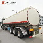 3 Axles 40CBM fuel transport tanker oil tank petrol truck trailer for sale