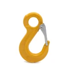 G80 high strength forged alloy steel safety loaded selflock eye sling hook with latch
