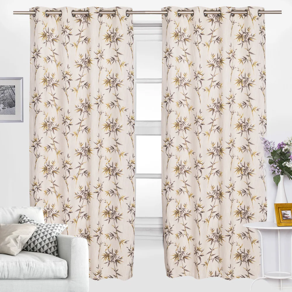2020 wholesale price window curtain jacquard leaves curtain