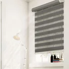 korea Polyester White Fabric Mini Custom Ready Made Rainbow Zebra Blinds