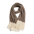 Fashion Gift Christmas Thick Scarf Stripe Pattern Woven Scarf