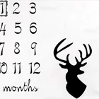 Newborn baby flannel fleece monthly milestone blanket custom