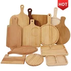 Cheap Nordic Restaurant Kitchen Dessert Cake Sushi Plates Bamboo Wooden Kid Baby Dinner Plates Sets