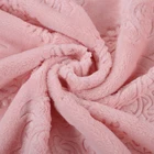Plain Dyed Flannel Plain Custom Pretty Plain Dyed 100% Polyester 3D Embossed Knitted Flannel Fabric