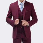 2019 latest design groom wedding pictures men's coat pant designs wedding suit made in china