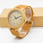2020 Engraved bamboo custom quartz unisex wood wrist watch OEM waterproof wooden watches for men and women