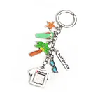 Maldives metal key chain slipper glasses starfish palm of pendants T shirt Maldives souvenir keychain