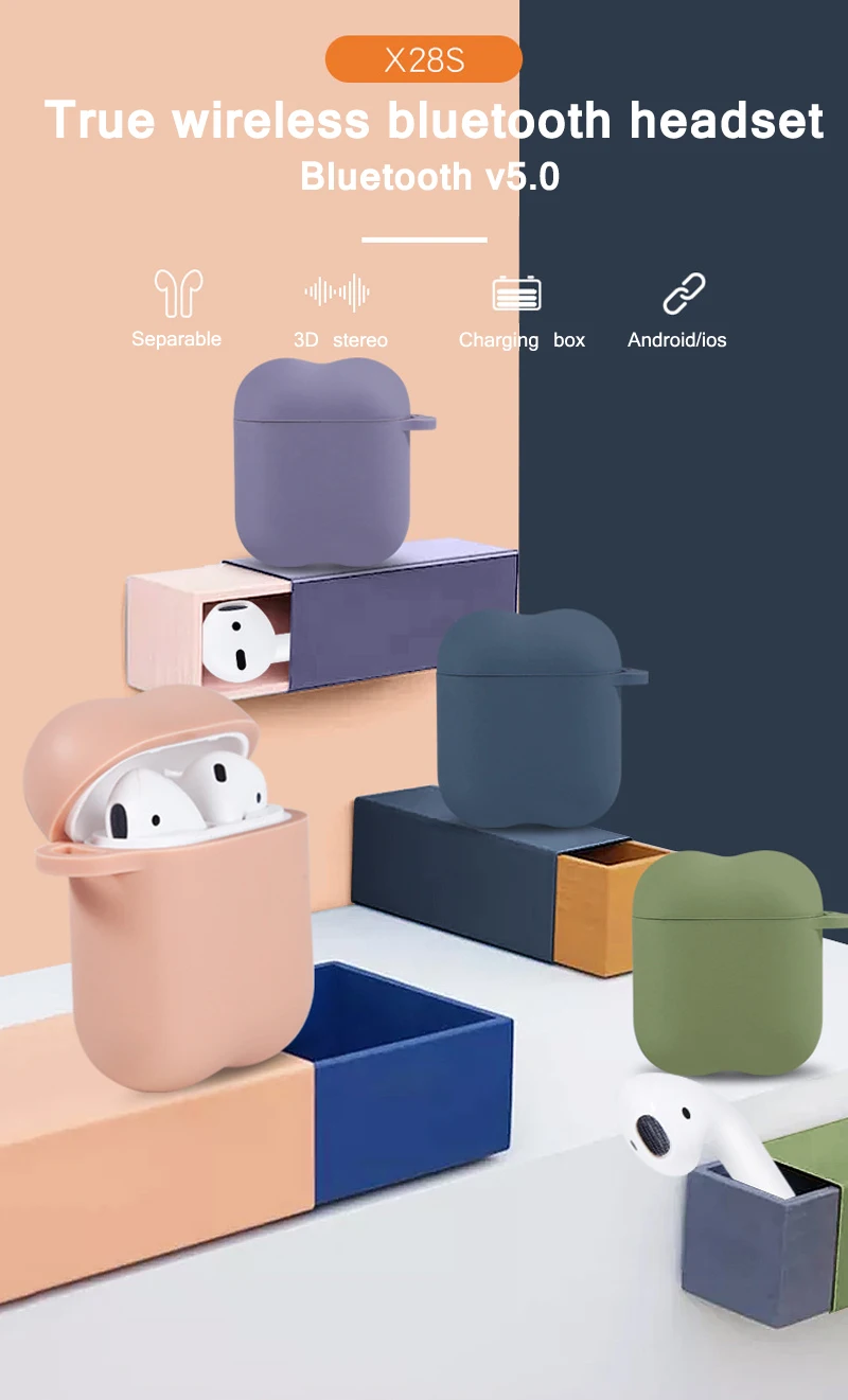X28S Tws Truly Bluetooth Earbuds Wireless Headphones Headsets In Ear Earphones For Apple Iphone - ANKUX.COM