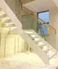 outdoor or indoor marble stair step design with stair glass railing prices