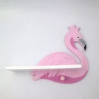 Nordic High Quality Lovely Pink Flamingo Wall Storage Shelf For Home Decoration