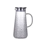 Handblown Personalized Cool Jug Ice Tea Juice Cold Water Glass Pitcher