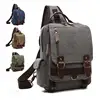 Amazon popular Unisex's men's Rucksack Canvas Crossbody Sling Messenger Shoulder Bag travel Backpack